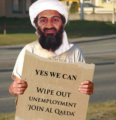 bin laden poster. Bin Laden posters used for